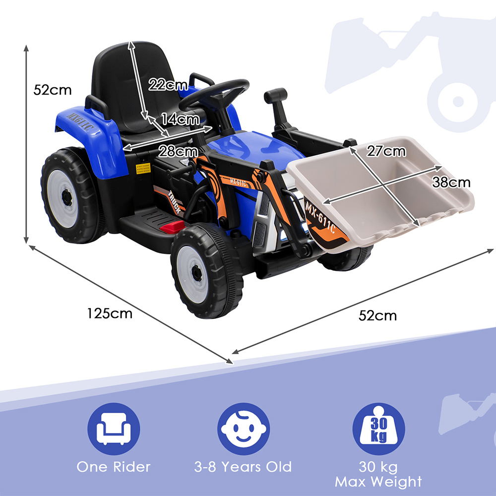 Costway Blue Battery Powered Loader Digger Image 9