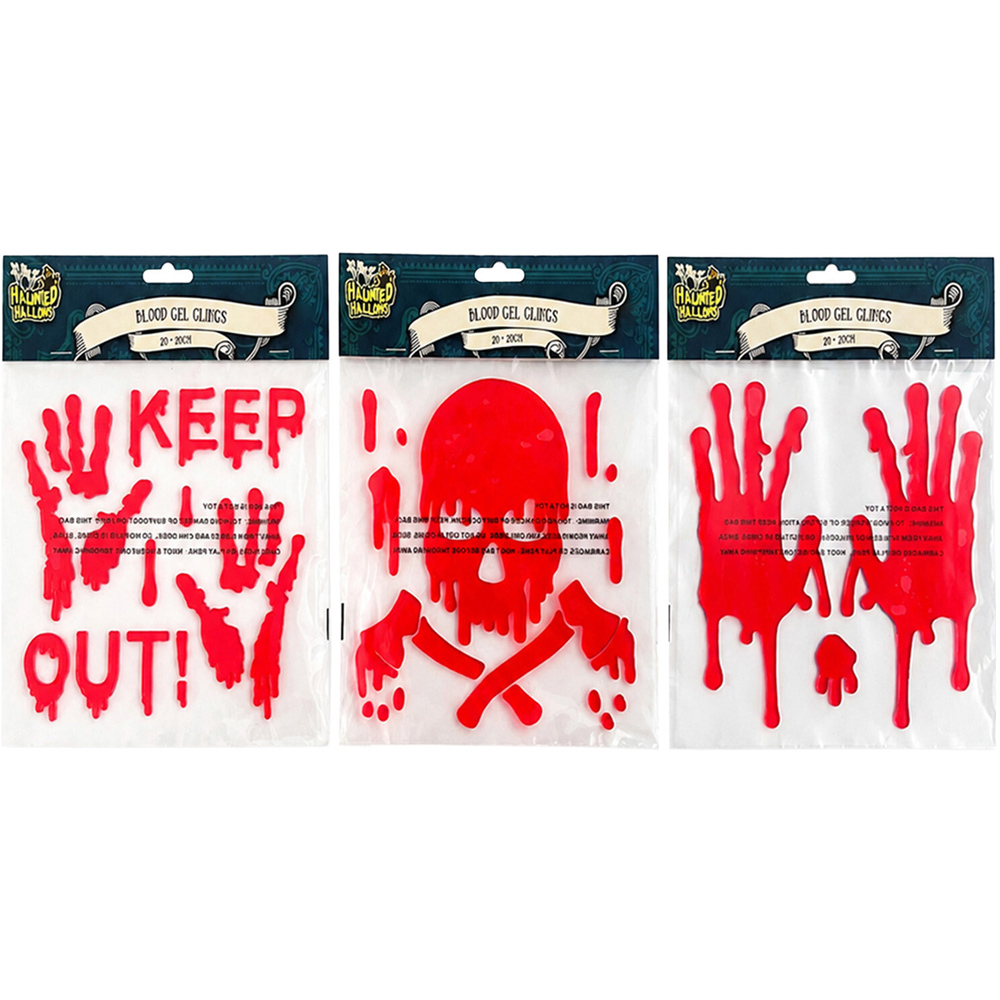 Glow in the Dark or Blood Gel Clings Pack Image 3