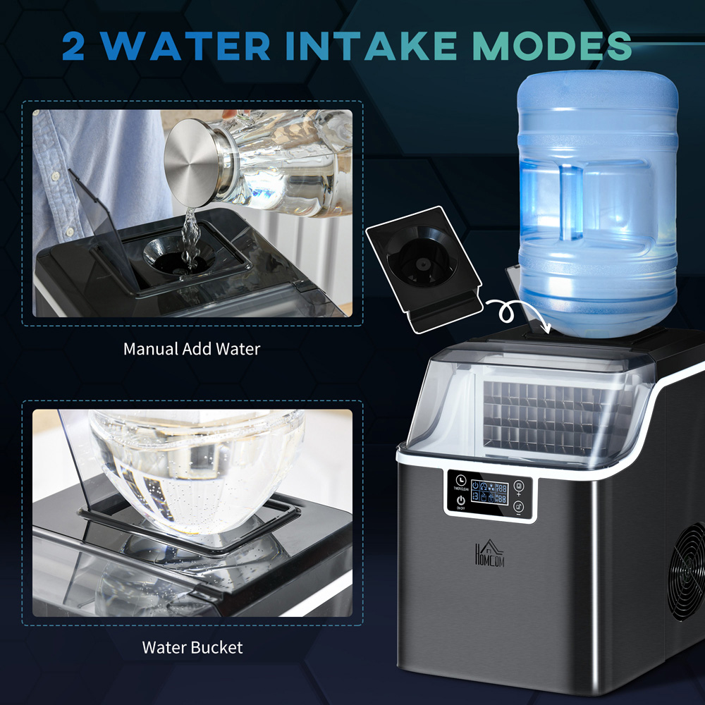 HOMCOM 800-139V70BK Black Counter Top Ice Maker Machine Image 6