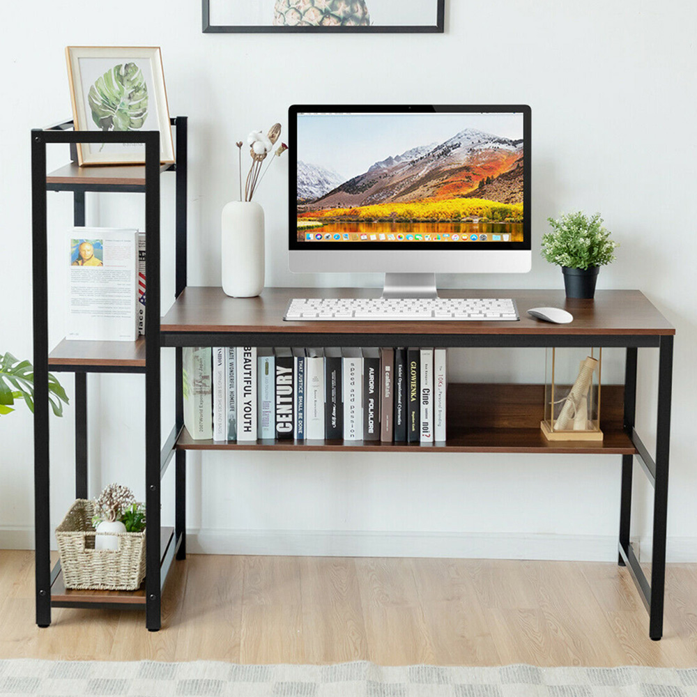 Costway 4 Shelf Home Office Computer Desk Wilko