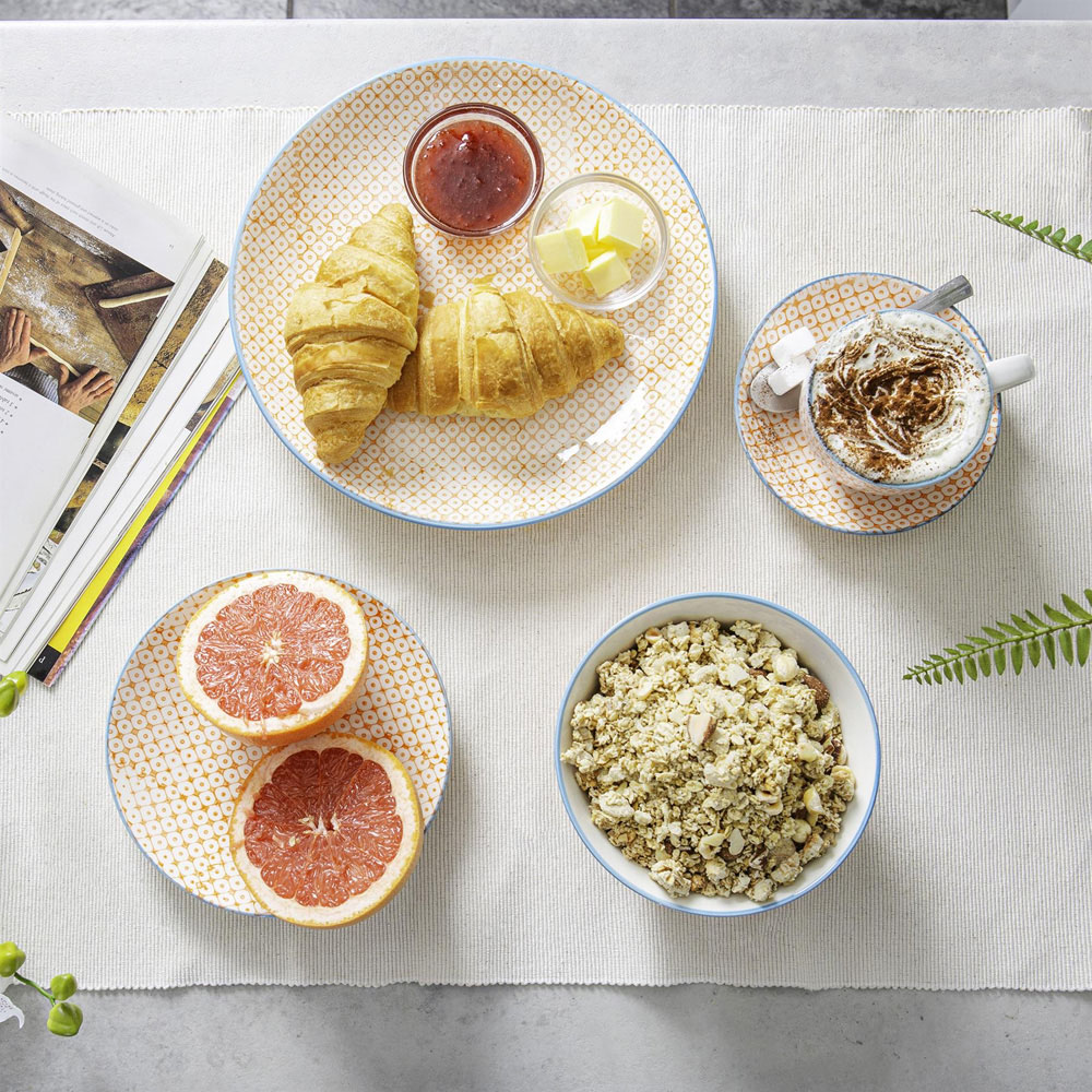 Nicola Spring Orange Hand Printed 30 Piece Dinner Set Image 6