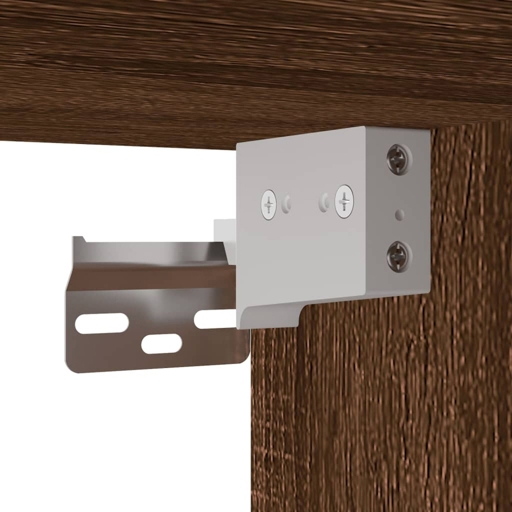 vidaXL 2 Door Brown Oak Wall Mounted Cabinet 2 Pack Image 9