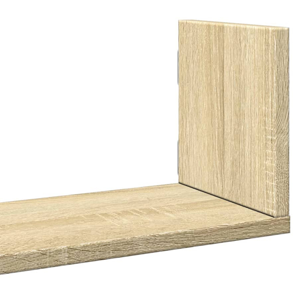 vidaXL 58 x 18 x 18cm Set of 3 Sonoma Oak Wall Shelf Image 6