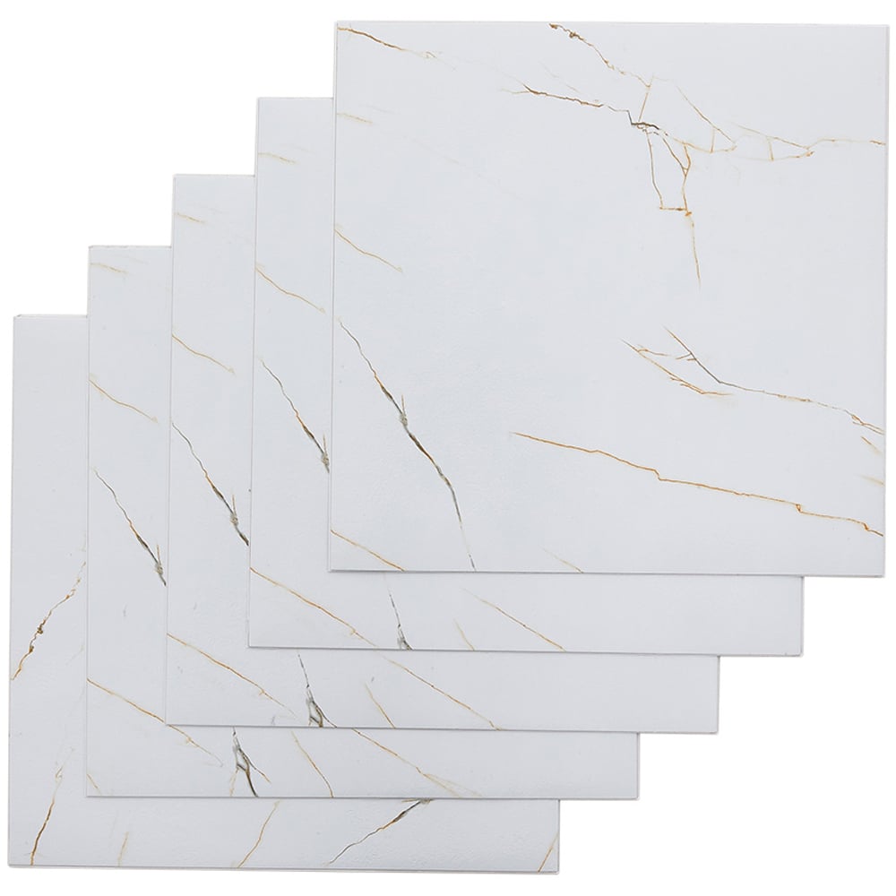 Living and Home 10 Piece Diagonal Veins Self Adhesive PVC Flooring Tile 30 x 30cm Image 3