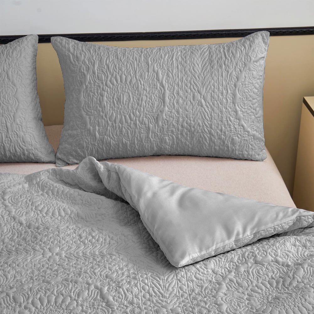 Velosso Winchester Double Grey Duvet Set Image 3