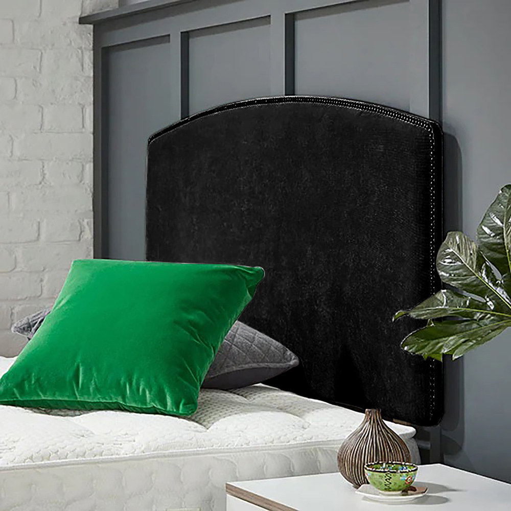 Eleganza Home Russo Single Black Naples Strutted Headboard Image 2