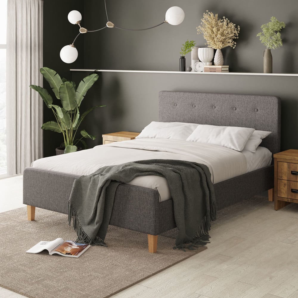 Ashbourne Bed Frame 135cm Grey Image 9