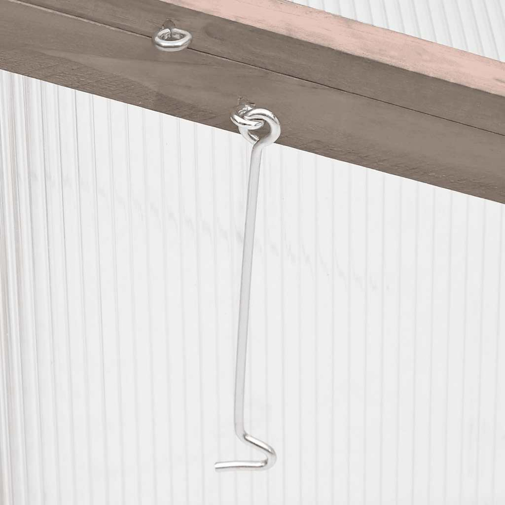vidaXL Grey Wooden 1.8 x 3.6ft Greenhouse Image 5