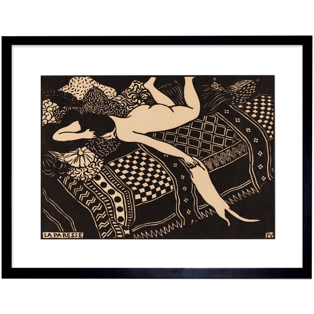 Wee Blue Coo Felix Vallotton Swiss La Paresse Laziness Framed Wall Art Print 30 x 41cm Image 1