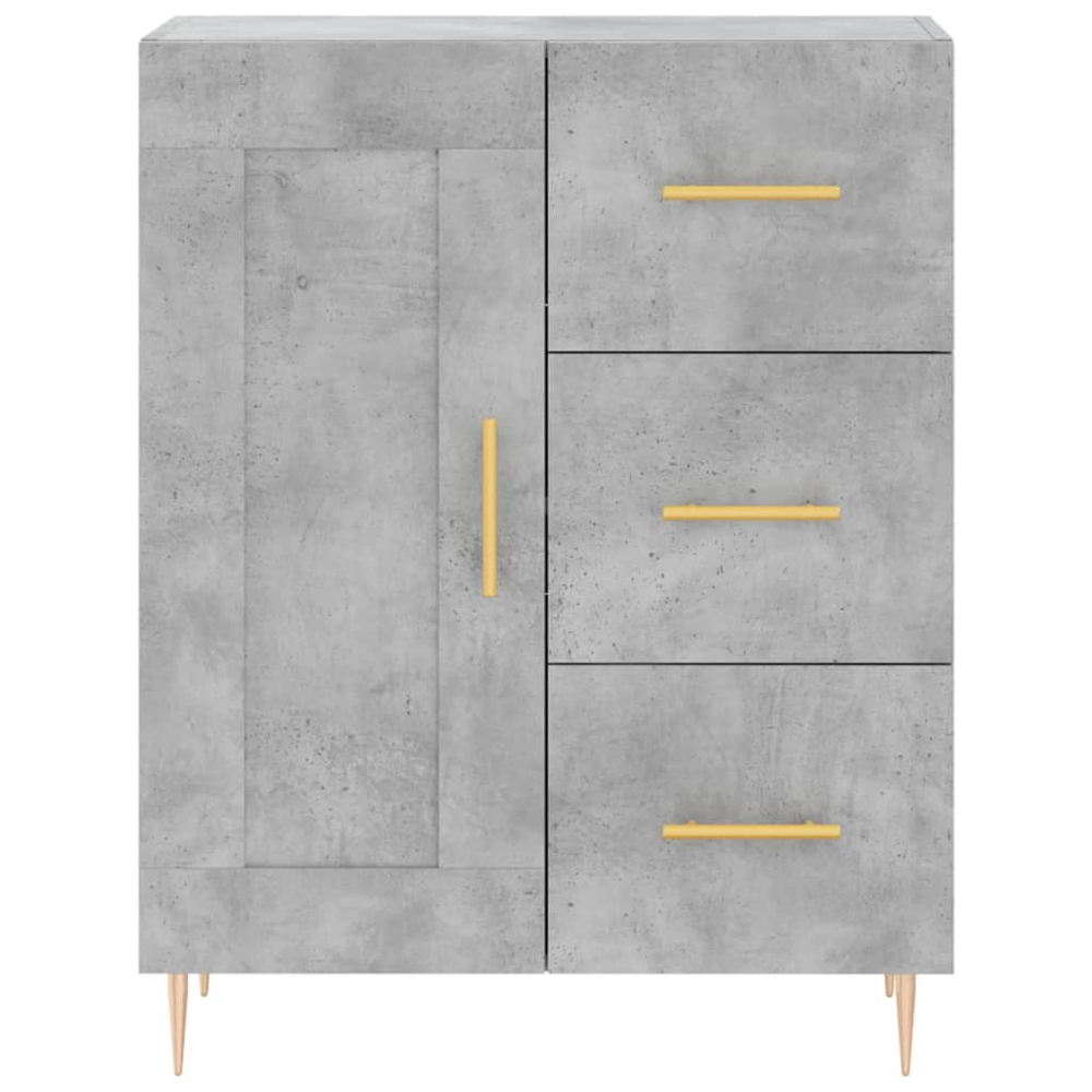 vidaXL 3 Door 3 Drawer Concrete Grey Highboard Image 8