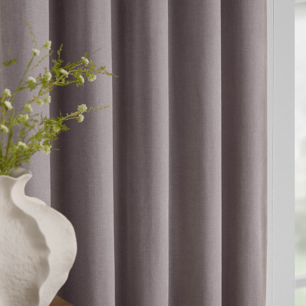 Yard Mauve Chenille Fully Lined Eyelet Curtains 168 x 229cm Image 4