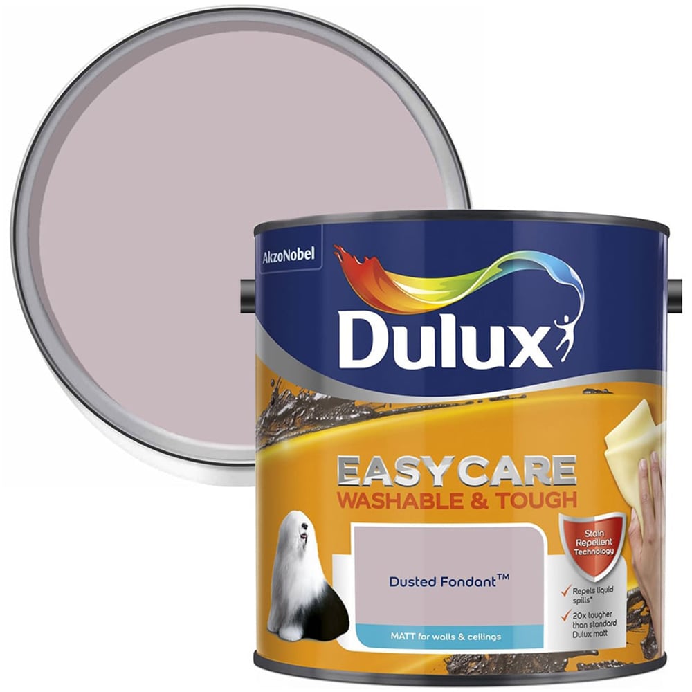 Dulux Easycare Washable & Tough Dusted Fondant Matt Emulsion Paint 2.5L Image 1