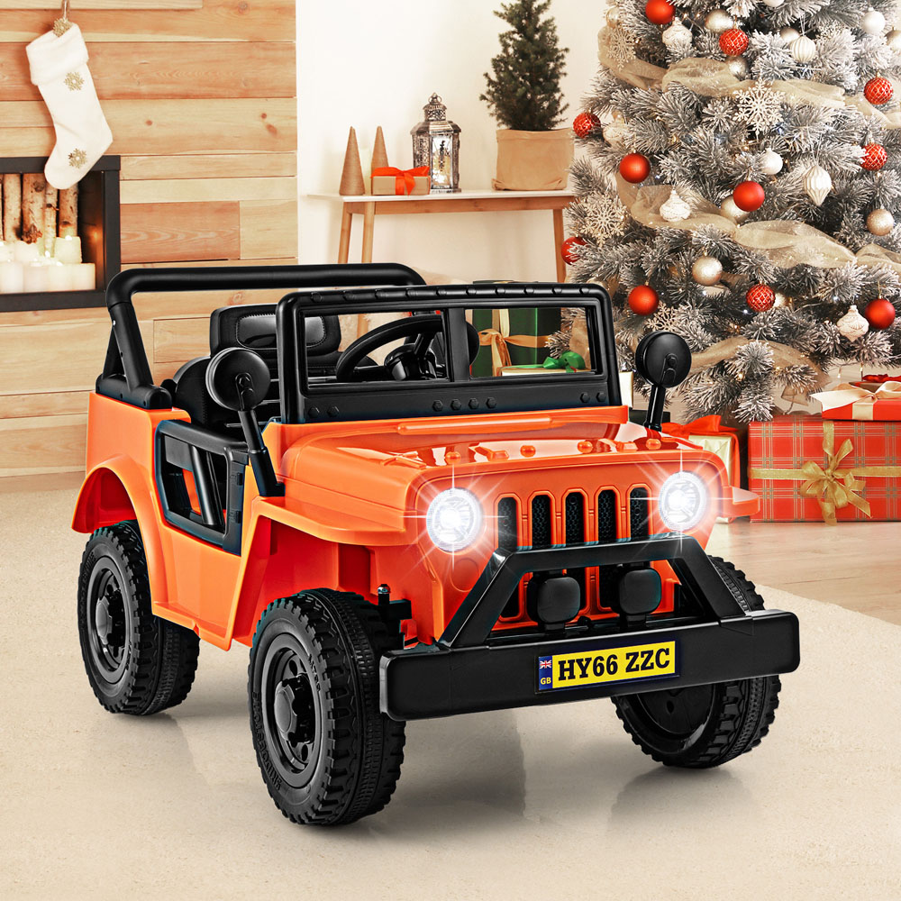 Costway Kids Orange Ride On Truck with Remote Control and 3 Speeds 12V Image 2