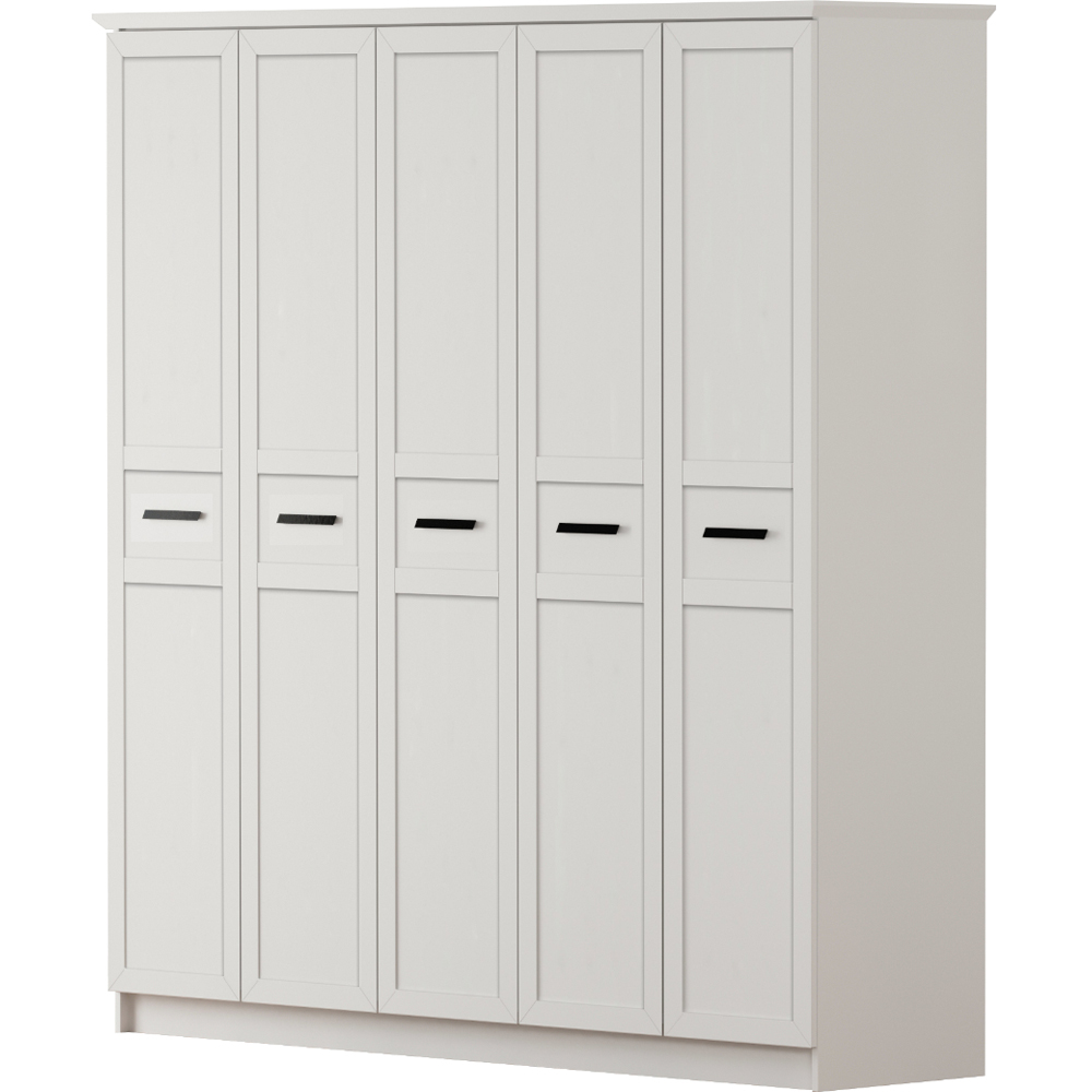 Evu DAISY 5 Doors White Wardrobe Image 2