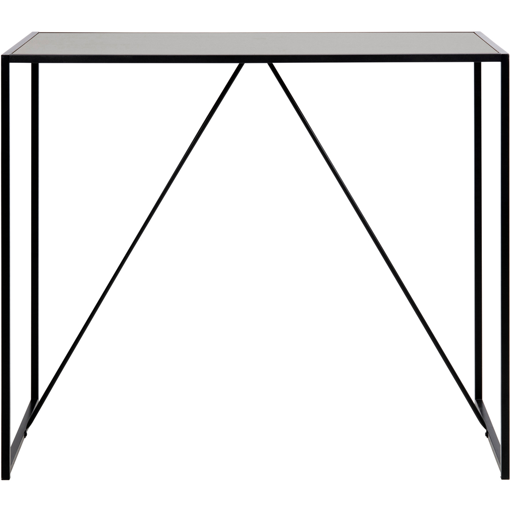 Florence Seaford Black Ash Top Metal Bar Table Image 3