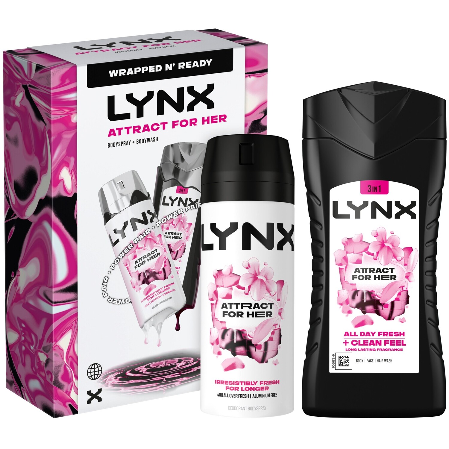 Lynx Attract for Her Body Wash and Body Spray Image 2