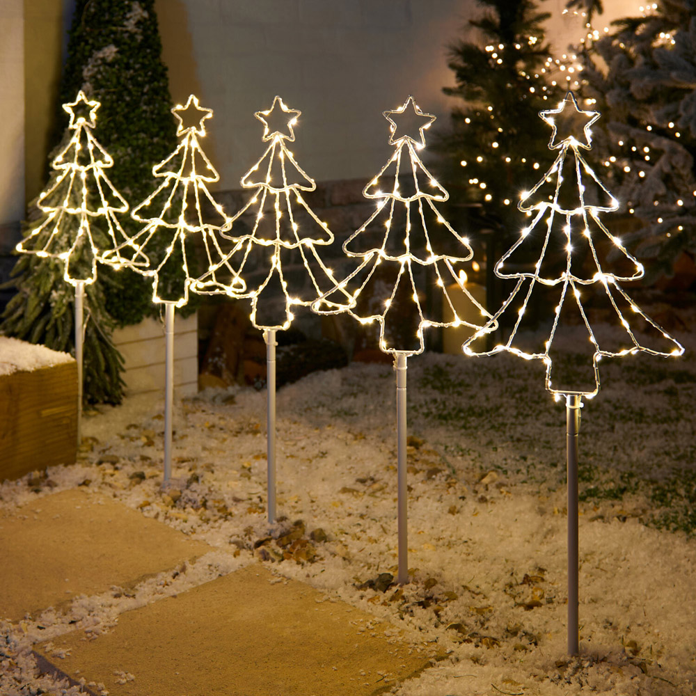 5 Piece Christmas Tree Stake Lights Image 1