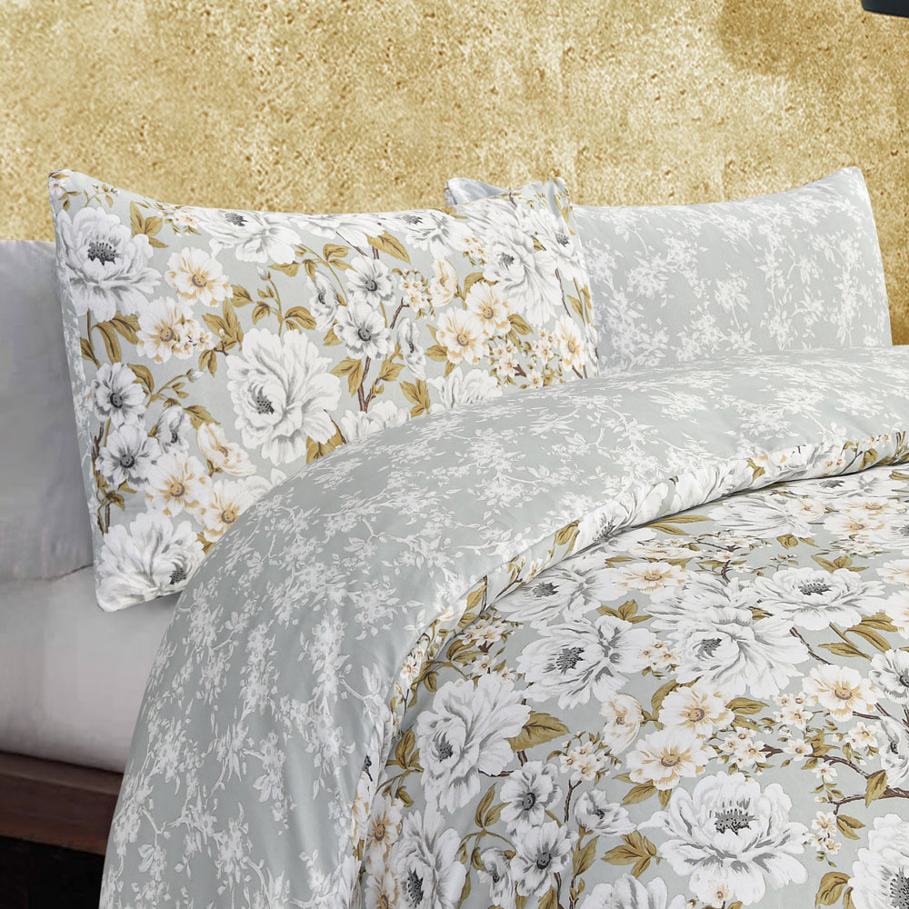 Smart Living Single Green Elegant Blooms Duvet Set Image 6