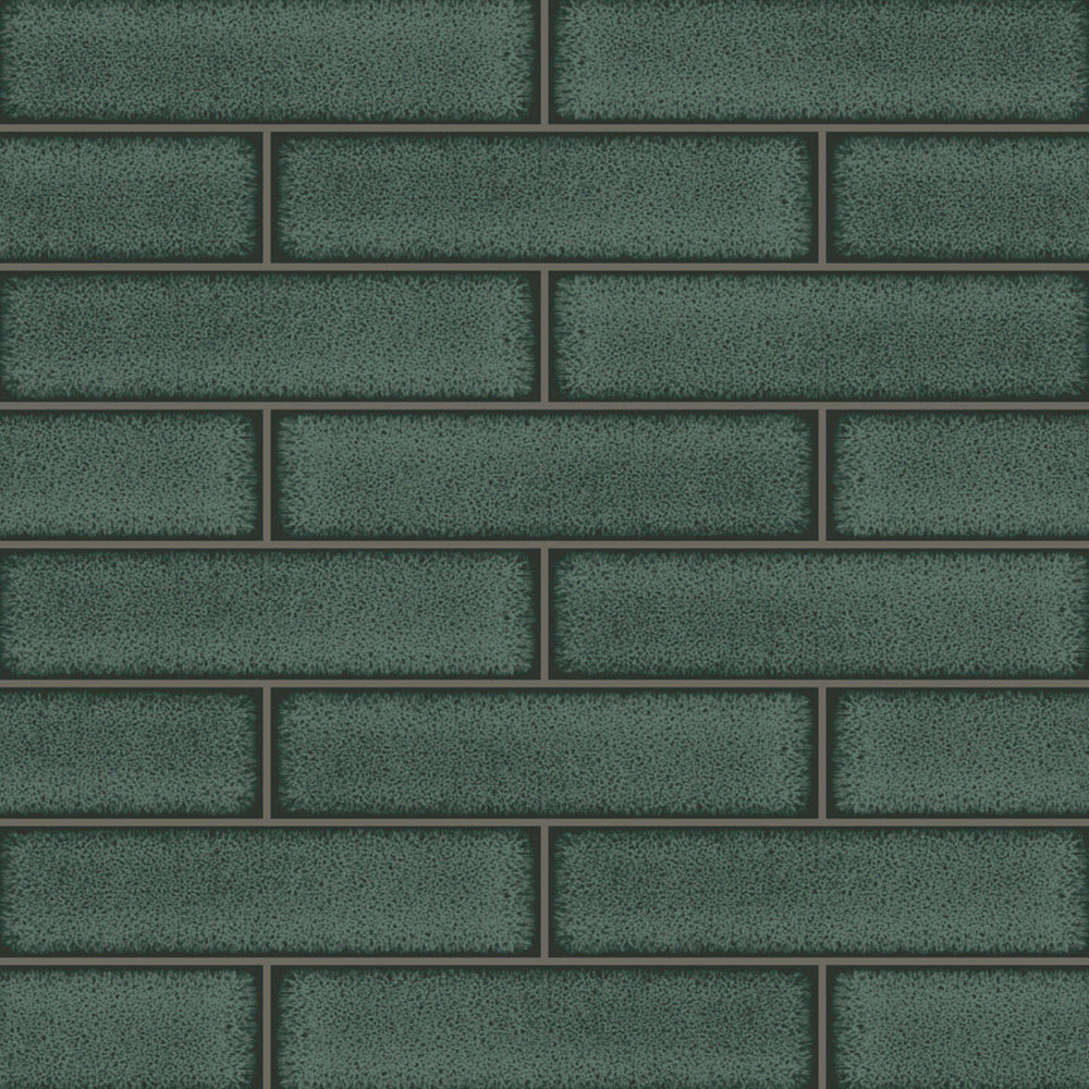 Holden Celadon Gloss Tile Emerald Green Wallpaper Image 1