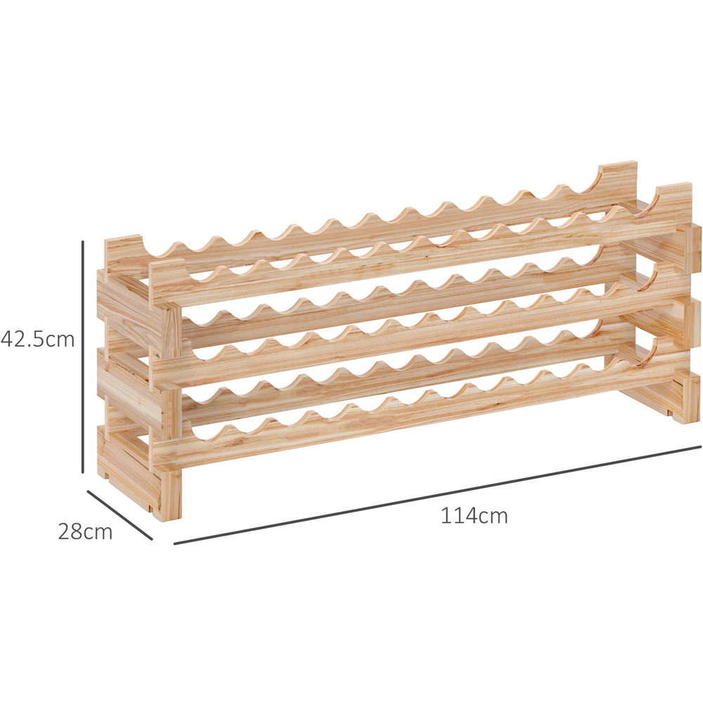 HOMCOM 3 Tier 36 Bottle Shelf Wine Rack Image 9