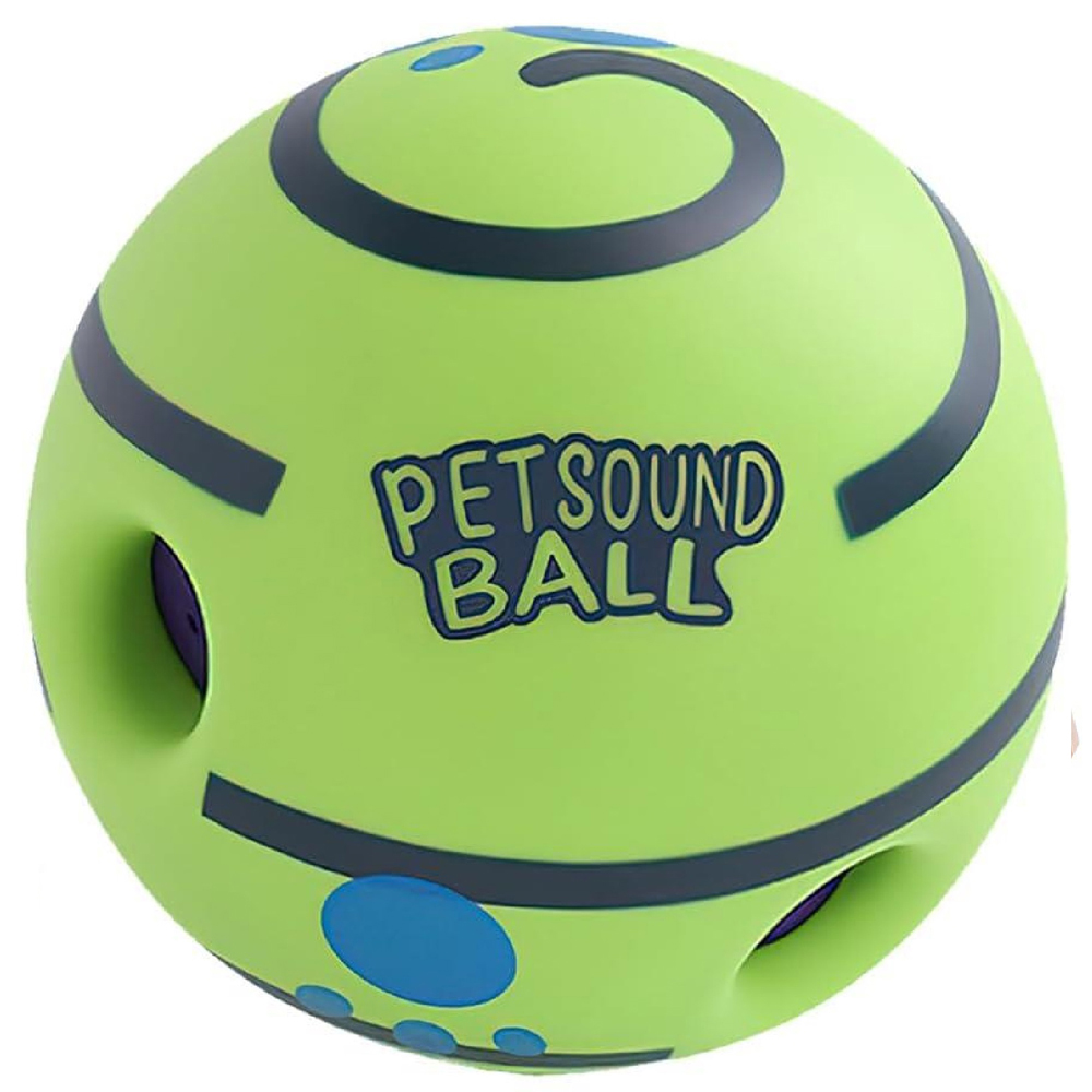 Wobble Wag Giggle Ball – Interactive Dog Toy – Medium Green – Makes Fun Sounds