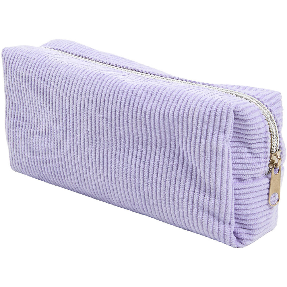 Purple Crush Corduroy Pencil Case Lilac Image 2