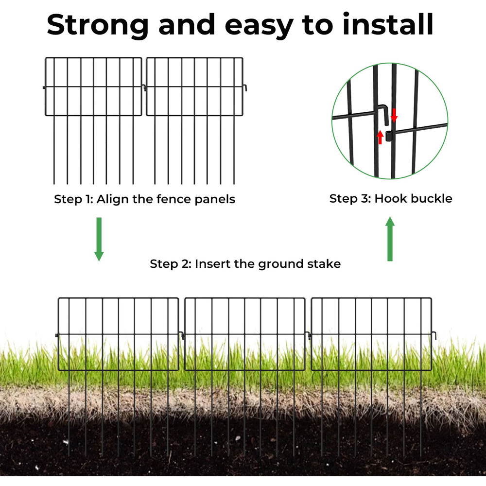 Levede Metal Animal Barrier Garden Fence 43 x 30.5cm 25 Pack Image 7