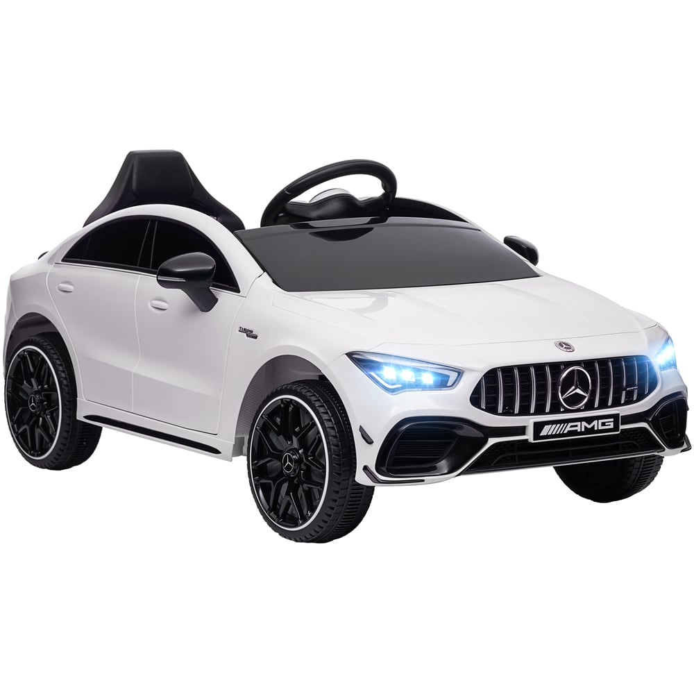 Tommy Toys White Mercedes Benz AMG CLA 45 Licensed Ride on Car 12V Image 1