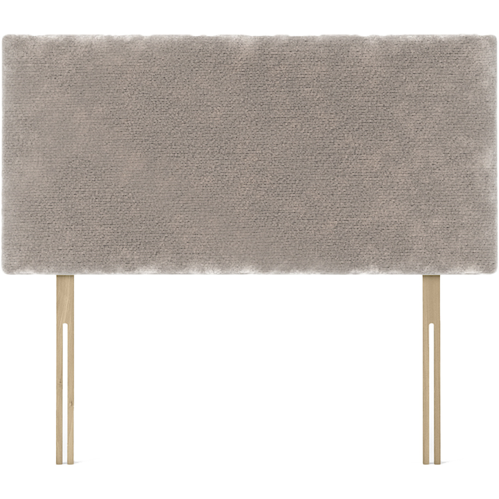 Bedmaster Valencia Double Silver Chenille Plain Headboard Image 2
