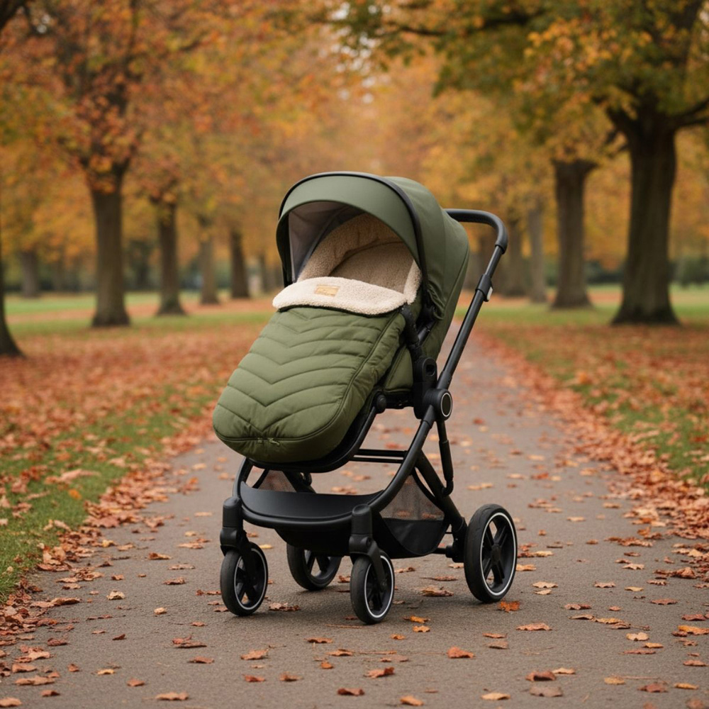 Clair de Lune Green Snug Universal Pushchair Footmuff Image 2