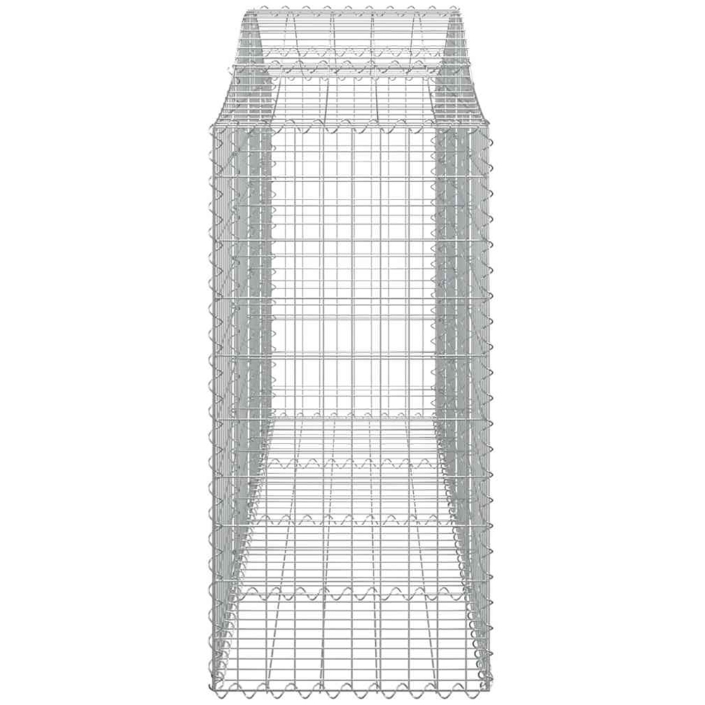 vidaXL Silver Galvanised Iron Arched Gabion Basket 200 x 50 x 100/120cm 18 Pack Image 3