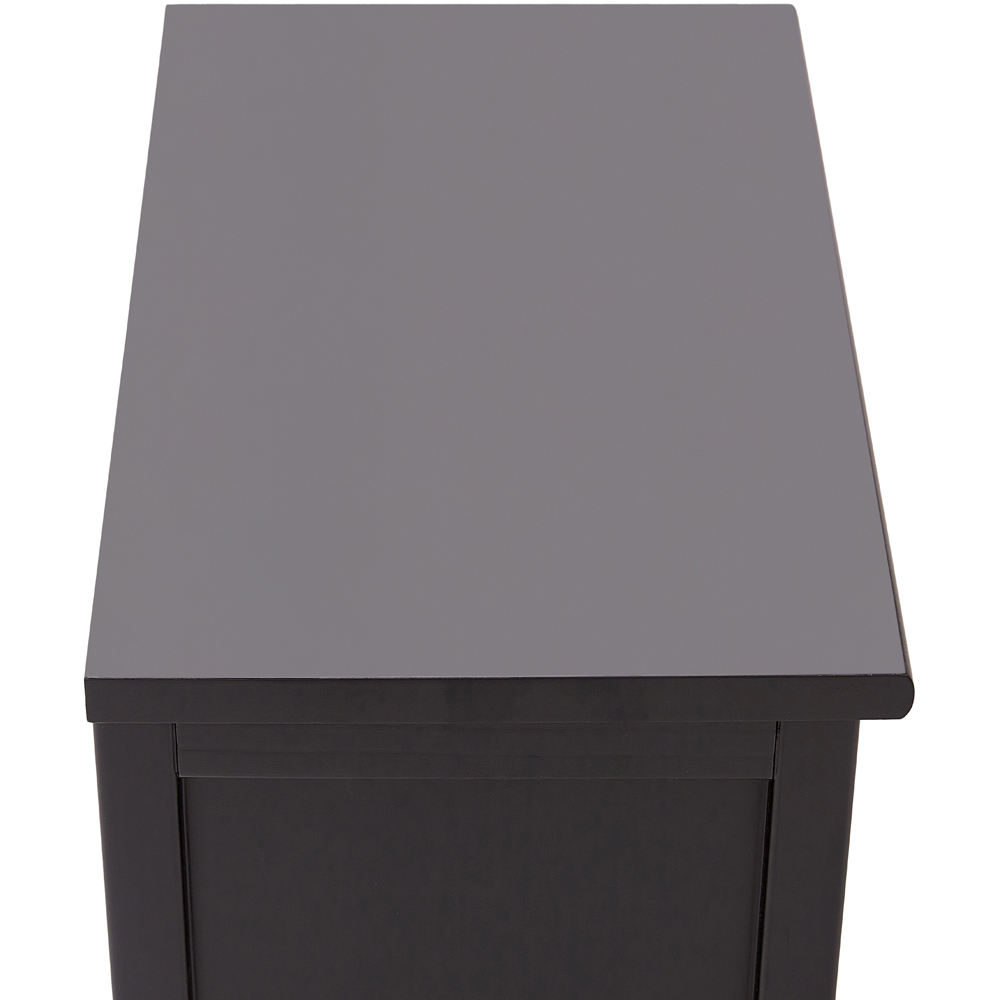 Palazzi 2 Drawers Black Wide Bedside Table Image 6