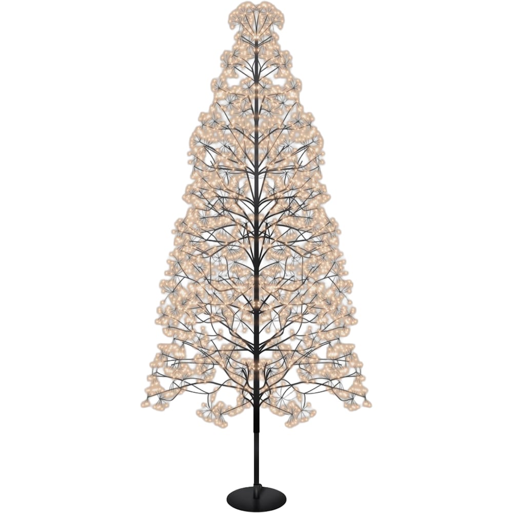 Xmas Haus 2250 Gold Micro LED Black Firework Tree 6ft  Image 1