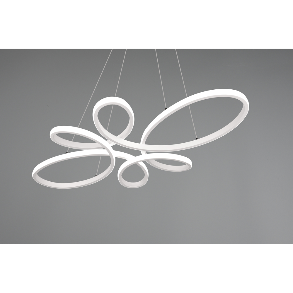 TRIO Fly White Matt Integrated LED Ceiling Pendant Light Image 7