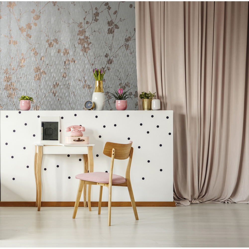 Sublime Theia Blossom Mist and Rose Gold Wallpaper Image 3