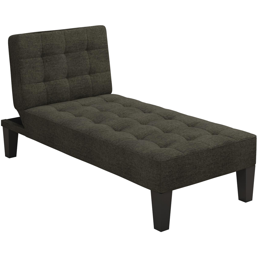 Dorel Adalynn Grey Linen Chaise Lounger Image 2