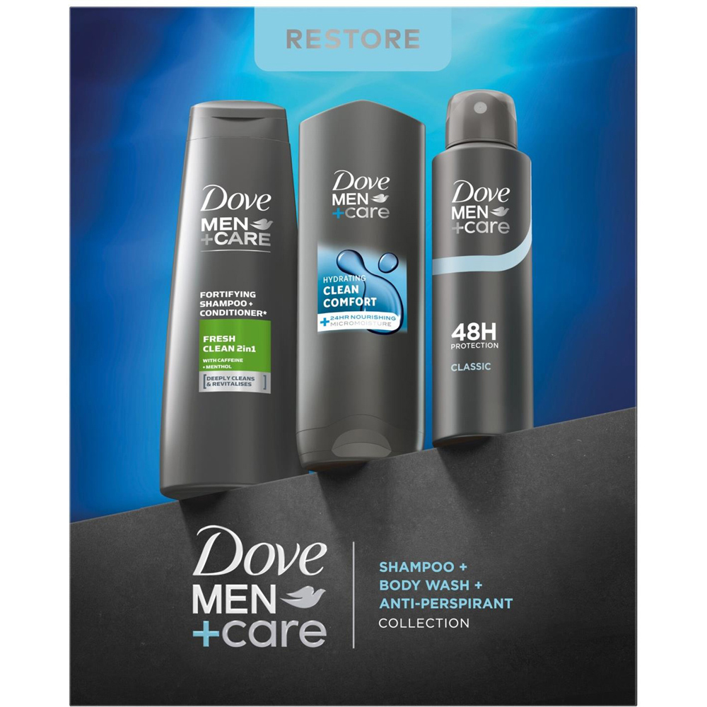 Dove Men Care Restore Trio Gift Set 3 Piece 4 Pack Image 7