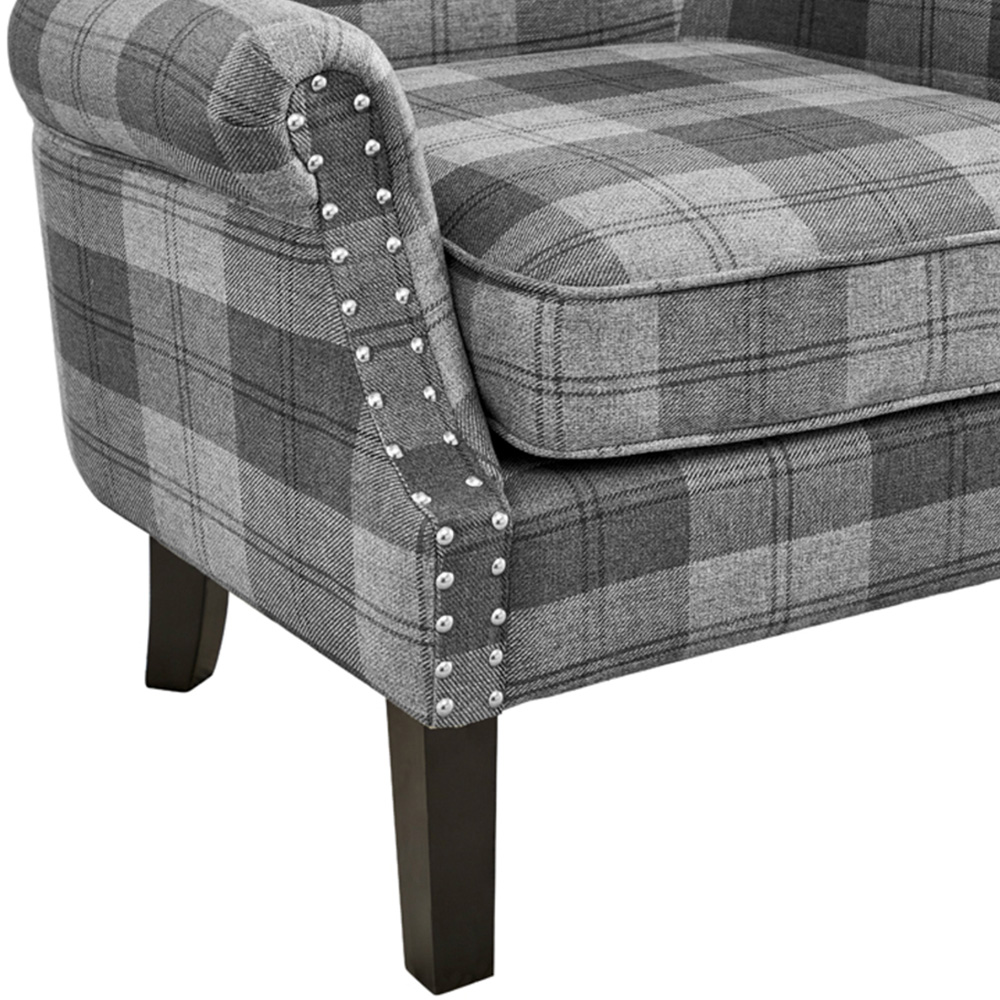 Home Detail Melbourne Grey Tartan Accent Chair Image 3