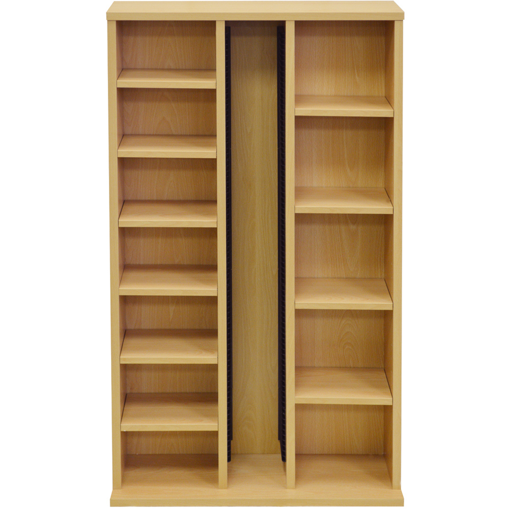 Watsons St Laurence Beech 12 Shelf CD and DVD Media Storage Unit Image 4