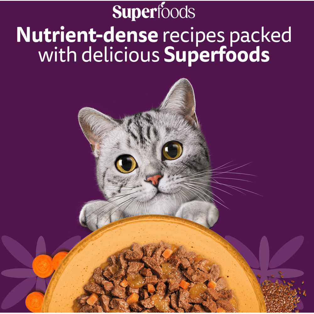 Pack of 6 Whiskas Superfoods in Jelly Cat Food Duck with Chicken Liver Image 7