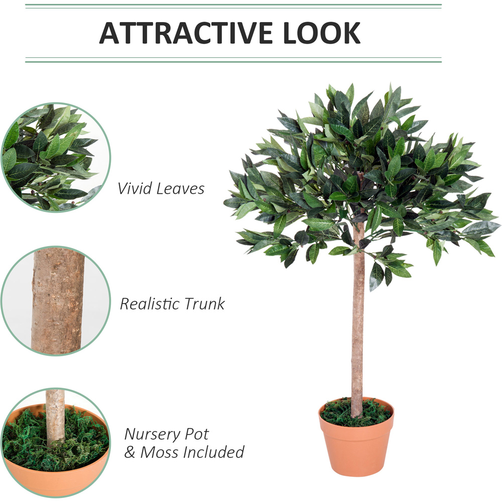 Outsunny Olive Tree Artificial Plant In Pot 3ft Image 4