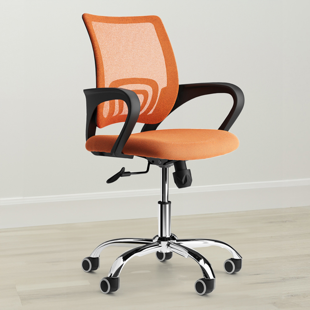 LPD Furniture Tate Orange Mesh Back Swivel Office Chair Image 1