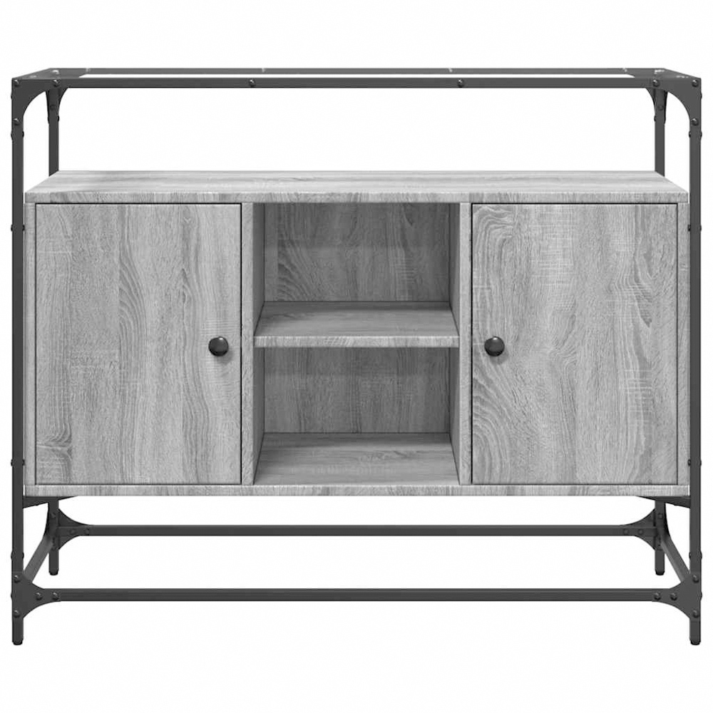 vidaXL 2 Door 4 Shelf Grey Sonoma Sideboard Image 4