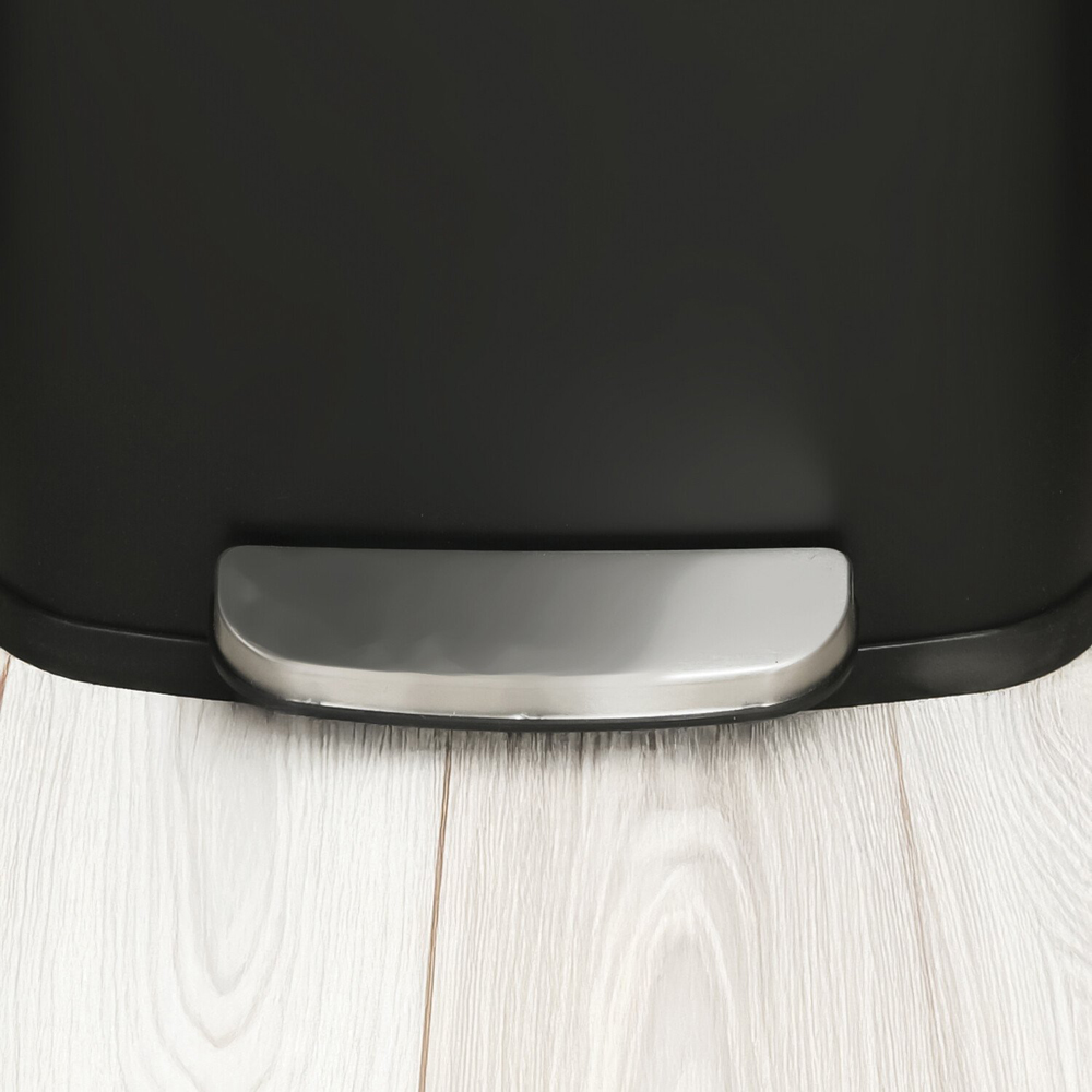 Living Solutions 50L Retro Bin Black Image 4