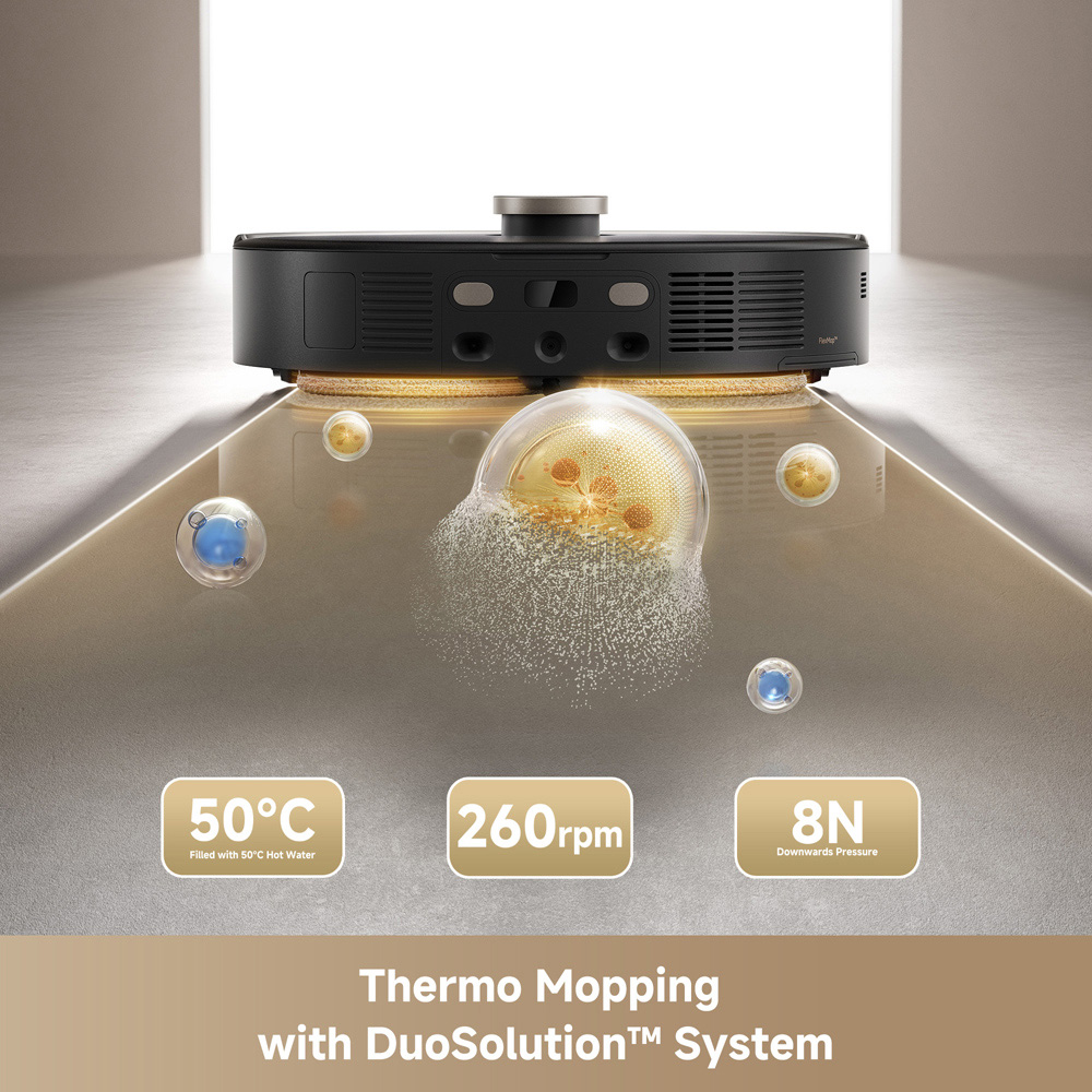 MOVA V50 Black Ultra Complete Robot Vacuum Cleaner with Self Emptying Scrubber Image 5