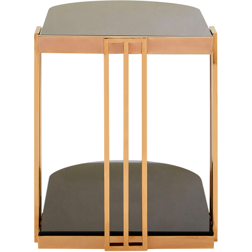 Premier Housewares Rose Gold and Black U-Shaped Side Table Image 4