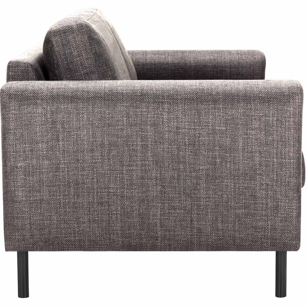 Florence Omaha 2 Seater Light Grey and Brown Fabric Sofa Image 6