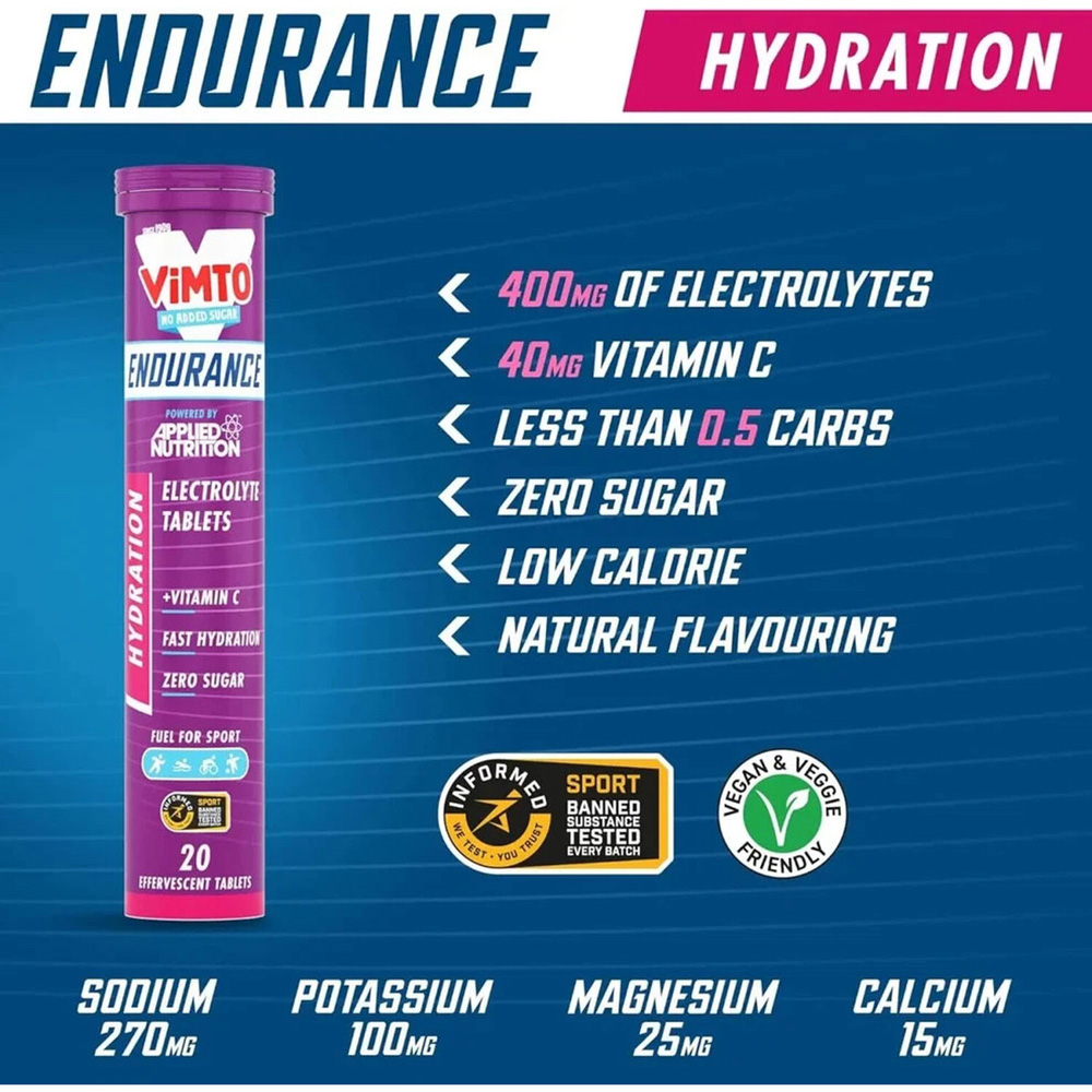 Pack of 20 Applied Nutrition Vimto Endurance Electrolyte Tablets Image 3