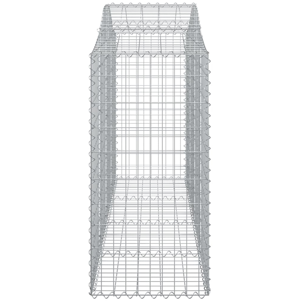 vidaXL Silver Galvanised Iron Gabion Basket 200 x 50 x 120/140cm 12 Pack Image 3