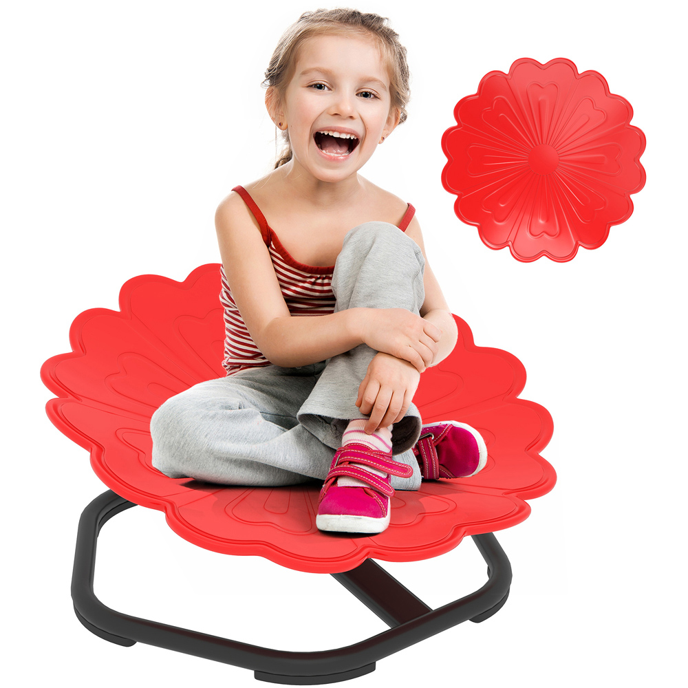 Tommy Toys Red Kids Flower Shaped Swivel Sensory Spinning Chair Image 2